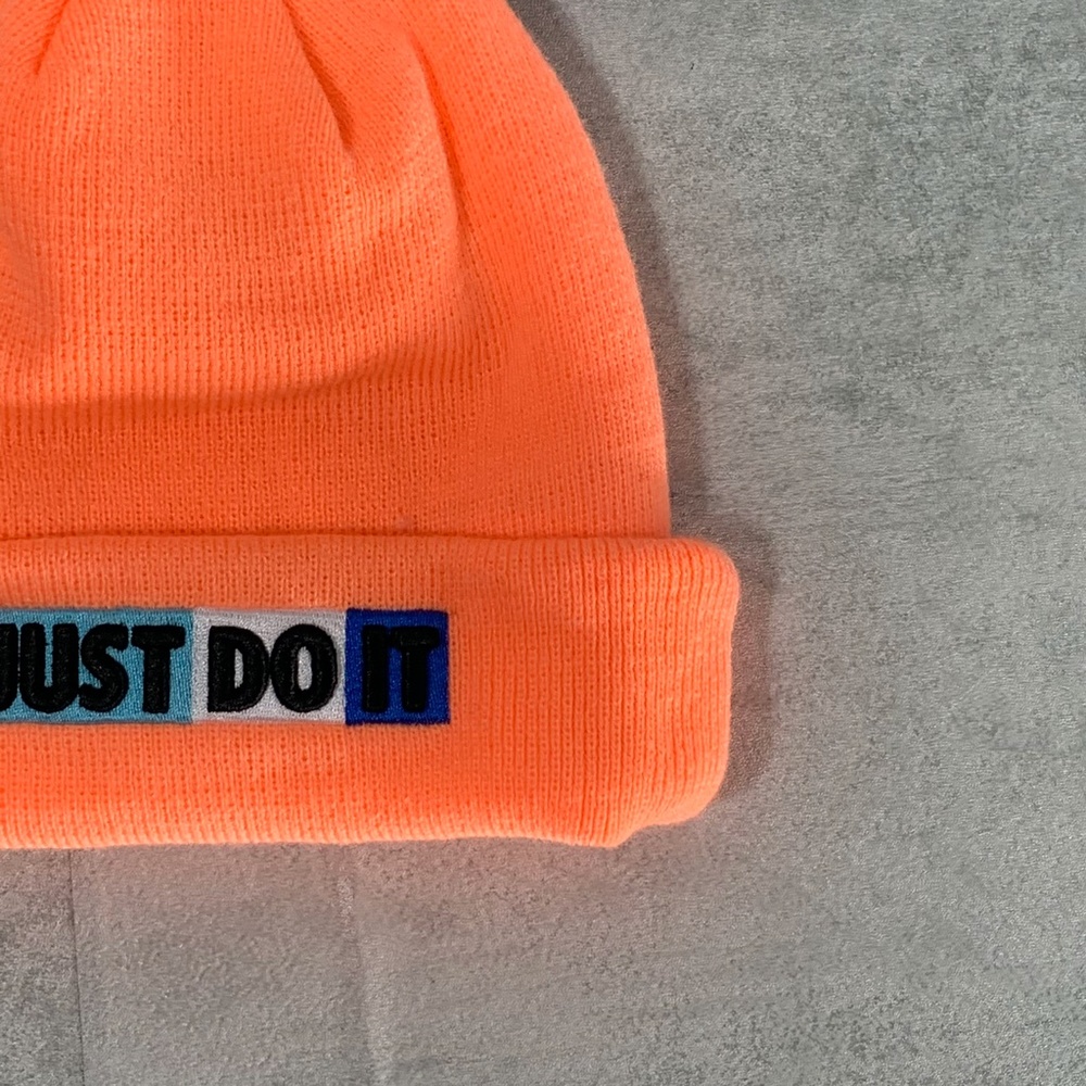 Nike Orange Peach Little Girls Knit Embroidered Lo - Picture 3 of 7